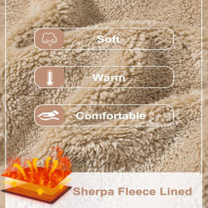 Meilleure qualité hommes 100% coton polaire pull sweats Sherpa doublé basique hauts chaud col rond hiver basique hauts teint uni - Product Image 4