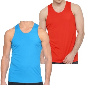 Débardeur de gym avec logo personnalisé pour hommes, débardeur en polyester pour la musculation, le fitness, la course à pied, sport, coton, sans manches - Product Image 3