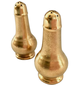 Salière et poivrière en acier inoxydable haute vente salière et poivrière d'assaisonnement en métal élégant fini or de table - Product Image 1