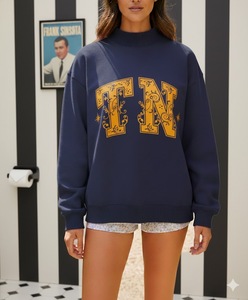 Nueva sudadera de lana de peso pesado de cuello alto informal sólido de invierno de lujo personalizada para mujer - Product Image 1