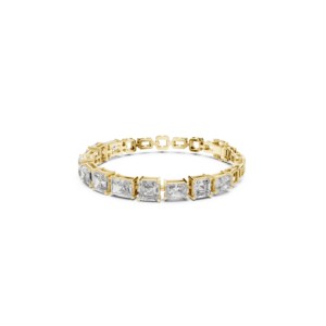 Bracelet tennis en moissanite taille radiant 13,44 TCW, en argent sterling 925 plaqué rhodium, bijoux de luxe pour mariée, 6,5 pouces - Product Image 3