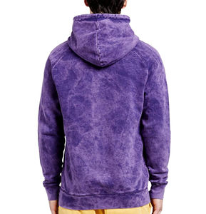 Sweats à capuche surdimensionnés poids lourd acide personnalisés sweat à capuche lavé à l'acide 420 Gsm éponge française Vintage sans ficelle tissu de coton noir à capuche - Product Image 5