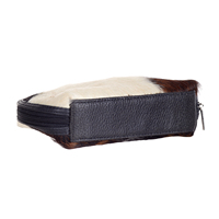 Femmes en cuir de vache cheveux sur moraillon fermoir fermer pousser métal Clip boucle Snap pièce changement sac à main en peluche pochette dames Mini portefeuilles courts