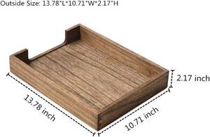 Plateau en bois taille lettre à un niveau-Collection de tons en bois plateau de documents à chargement frontal pour bureau organisateur de bureau bureau - Product Image 4