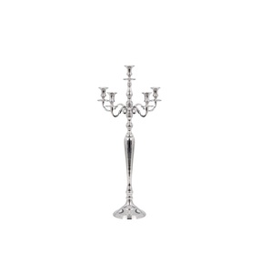 5 Arms Metal <b>Candle</b> Stand for Home Decor Handmade Candelabra Antique Finished Metal Silver Finished Handcrafted Excellent Size - Product Image 4
