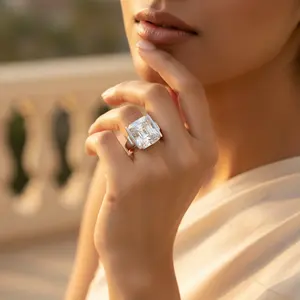 Bague en argent 925 avec zircone cubique pour femme, bijou cadeau - Product Image 3