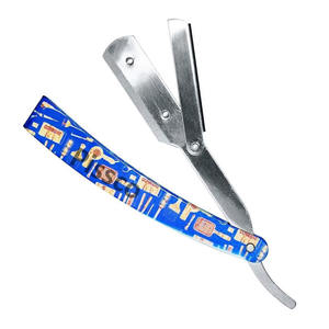 Rasoir pliant professionnel pour barbe, sourcils et cheveux – Couteau de barbier droit en acier inoxydable pour hommes - Product Image 1