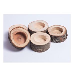 Portavelas de tocón de árbol de madera hecho a mano decorativo hecho a mano portavelas ecológico al precio más bajo - Product Image 1
