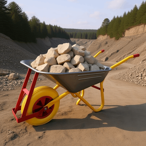 Vente chaude en Gambie Plateau en métal Transport Jardin Construction robuste Brouette - Product Image 1