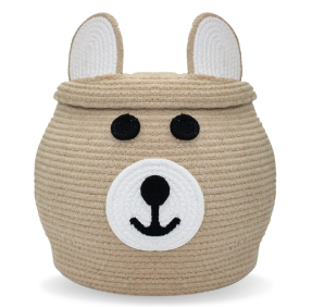 Vente en gros de panier décoratif de luxe écologique de haute qualité en jacinthe animale panier de rangement léger en osier tricoté pour enfants - Product Image 5