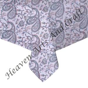 Mantel Premium con estampado de bloques de mano de algodón 100%, mantel cuadrado de algodón de lino para comedor, mantel cuadrado - Product Image 5