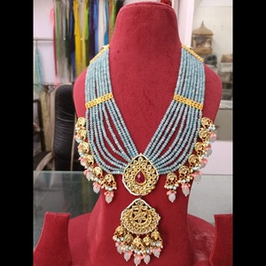 ชุดยาวลูกปัดโบราณมาลาอินเดียพร้อมลูกปัดหลากสีคุณภาพสูงทำด้วยมือสร้อยคอจำนวนมาก - Product Image 4