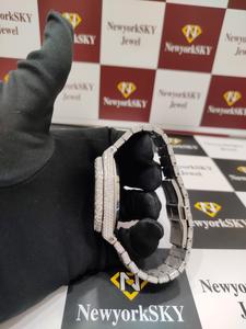 นาฬิกาข้อมือเพชรมอยส์ซอไนท์สไตล์หรูหรา41มม. สายสเตนเลสสตีลสูงพร้อมส่ง - Product Image 6