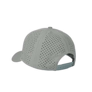 Casquette de camionneur respirante avec logo, patch en caoutchouc personnalisé, imperméable, 5 panneaux, structurée, découpe laser perforée avec cordon pour le sport - Product Image 6