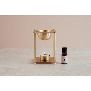 Luxury Brass Incense <b>Oil</b> <b>Burner</b> T Light Aroma Warmer for Fragrance Diffusion Golden Essential <b>Burner</b> With Lotus Scent - Product Image 5