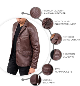 Haz chaquetas de cuero elegantes y económicas para hombres, enfatizando la artesanía de alta calidad con cómodas mangas largas - Product Image 5