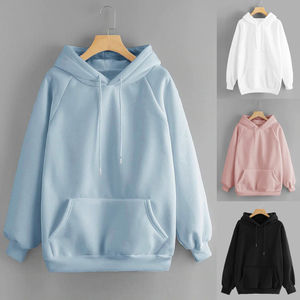 Ventes en gros de sweats à capuche pour femmes décontractés d'hiver, respirants et confortables, avec logo sur le devant, couleurs et logo personnalisés, 100% coton - Product Image 2