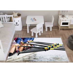Tapis imprimé : Tapis sur le thème des sports nautiques, Tapis coloré, Tapis pour chambre de garçon, Tapis de luxe, Tapis en velours - Product Image 3