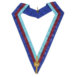 Prix d'usine Royal Arch Chapter District Collarette Conception personnalisée Polyester fait maçonnique Regalia Collarette - Product Image 4