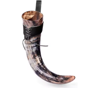 Corne à boire artisanale Boissons et accessoires Corne Viking Accessoires de cuisine de qualité supérieure Cornes Viking à boire - Product Image 2