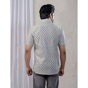 Chemise décontractée pour homme en coton imprimé à manches courtes, 100 % popeline respirante, taille XL - Fourniture ODM - Product Image 6