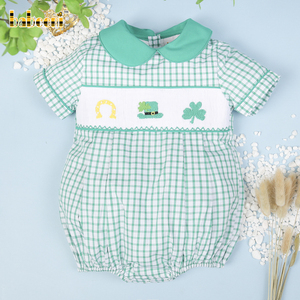 Ropa de Bebé Hecha a Mano y Personalizada, Estilo San Patricio, con Volantes, para Niño, Verano, Lujo, Spandex/Algodón, Cierre de Botones, OEKO-TEX, OEM/ODM - Product Image 2
