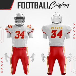 Nuevo Uniforme de Fútbol Americano Personalizado al por Mayor, de Alta Calidad, Hecho a Medida, en Spandex/Poliéster, Transpirable, de Secado Rápido, Tallas Grandes - Product Image 4