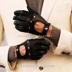 Gants de conduite en cuir abordables Gants de conduite de style confortable de qualité supérieure pour hommes Gants de conduite d'extérieur parfaits pour un usage quotidien - Product Image 4