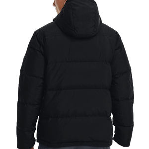 Manteaux en duvet pour hommes surdimensionnés, légers, résistants à l'eau, coupe-vent, avec capuche, avec logo personnalisé - Product Image 4