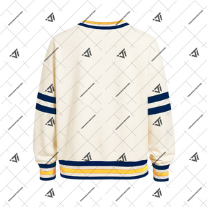 Venta al por mayor HBCU North | Carolina A & T | NC A & T Collegiate Apparel Sudadera de cuello en V bordada de gran tamaño unisex - Product Image 2