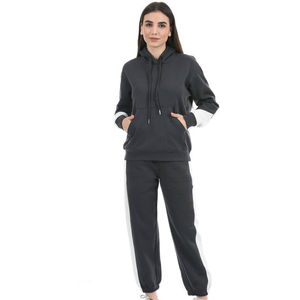 Chándal de invierno para mujer, conjunto de pantalones de chándal, patrón sólido estampado liso teñido Plus XXL, servicio OEM disponible, chándal para adultos de lana - Product Image 1