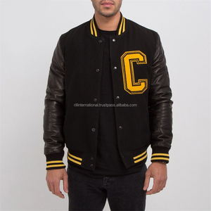 Streetwear Men Varsity Jacket Custom Logo Wool Baseball College Jacket Private Label Support - Product Image 1