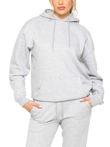 Ensemble de sweats à capuche amples de haute qualité pour femmes, couleur unie, style streetwear, collection automne, par Ako - Product Image 4