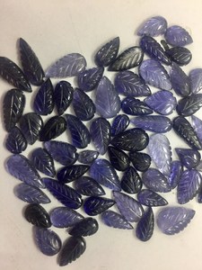 Forma de hoja de iolita Natural de alta calidad, 11x14mm, 15x11mm, piedras sueltas de corte ovalado, diseños únicos de joyería amarilla para tallados a mano - Product Image 2