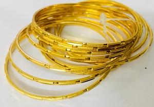 24 Carat Gold Plated <b>Silver</b> Classic Style Earrings Bracelet Set for Anniversary Exported to India Bulgaria Turkey Germany - Product Image 4