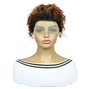 Perruque <span class=keywords><strong>femme</strong></span> 13*1, coupe courte bob avec dentelle frontale, <span class=keywords><strong>cheveux</strong></span> naturels et couvre-tête complet, <span class=keywords><strong>cheveux</strong></span> humains véritables - Product Image 6