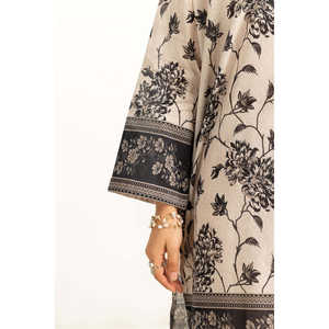 Traje Casual de 3 Piezas para Mujer, Color Beige, Estampado, Algodón y Elastano, Dos Piezas, Top Largo y Pantalones Cortos, Talla XL, para Primavera/Verano/Invierno - Product Image 5