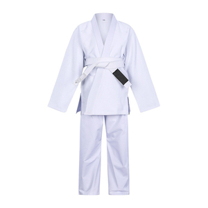 BJJ <b>Kimono</b> Adult 100% Cotton Breathable Regular Fit 380g Durable <b>White</b> Blue Unisex Martial Arts Wear - Product Image 2