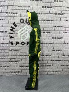 Survêtements à capuche zippés personnalisés pour hommes haute qualité Streetwear lourd couleur unie taille XL tenue de sport entièrement brodée - Product Image 5