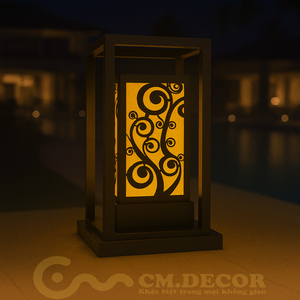 DNT.004.05 Lampe solaire de jardin premium 30W LED avec lumière blanc chaud, corps en fer et aluminium, indice de protection IP65 pour hôtels et aménagements paysagers - Product Image 1