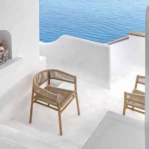 เก้าอี้รับประทานอาหารไม้กลางแจ้งสไตล์ทันสมัยสำหรับสวนระเบียงเฟอร์นิเจอร์สำหรับโรงพยาบาลและโรงแรม - Product Image 4