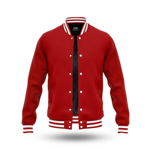 Chaqueta Estilo Universitario Unisex Multicolor con Mangas Blancas en Contraste, Forro Acolchado, Ribete a Rayas, Botones a Presión, Estilo Urbano Informal - Product Image 5