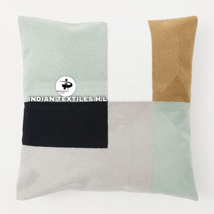 Funda de cojín cosida con cadena de lana bordada de Cachemira hecha a mano para sofá, sala de estar, producto de ITHL - Product Image 6