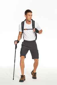 Venta al por mayor para hombre cintura elástica pantalones Cargo Plus tamaño de los hombres pantalones cortos de trabajo al aire libre pantalones cortos de carga para los hombres - Product Image 5