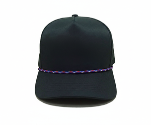 Casquette de baseball structurée à 5 panneaux vierge avec logo personnalisé brodé, trous découpés au laser et cordon de performance – Vente en gros - Product Image 1