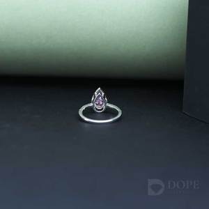 Elegante anillo de mujer de plata esterlina 925 con impresionante PIEDRA DE moissanita rosa que agrega un toque de encanto sofisticado - Product Image 5