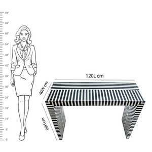 Table d'appoint en bois moderne de luxe Console incrustée d'os Table d'extrémité salon décoration de la maison meubles Diwali - Product Image 3