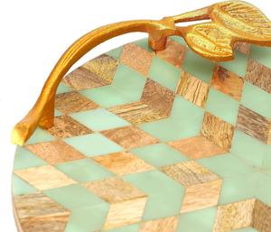 Bandeja de servicio de madera y resina con estilo moderno hecho a mano utensilios de cocina sólidos con precio - Product Image 3