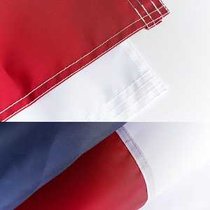 Bandera de Texas de alta resistencia 5x8 para exteriores, de lona de nailon Oxford con cabecera de fibra de vidrio, bordada con banderas de los Estados Unidos y rayas cosidas, hecha en Texas. - Product Image 1