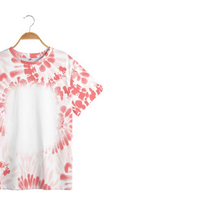 Camisetas Personalizadas de Corte Recto con Estampado Tie Dye, Camisetas de Manga Corta para Mujer, Cuello Redondo, Diseño Sublimado, 100% Algodón, Camisetas Orgánicas Lisas de Verano - Product Image 3